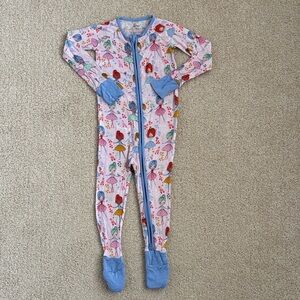 Little Sleepies Prima Ballerina bamboo Zippy one-piece sleeper, size 18-24mo